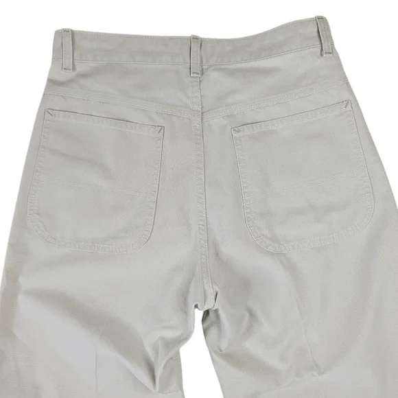 Buck Mason Womens Pants Size 29 Beige 100% Cotton Chinos Wide Leg High Rise - Picture 4 of 12